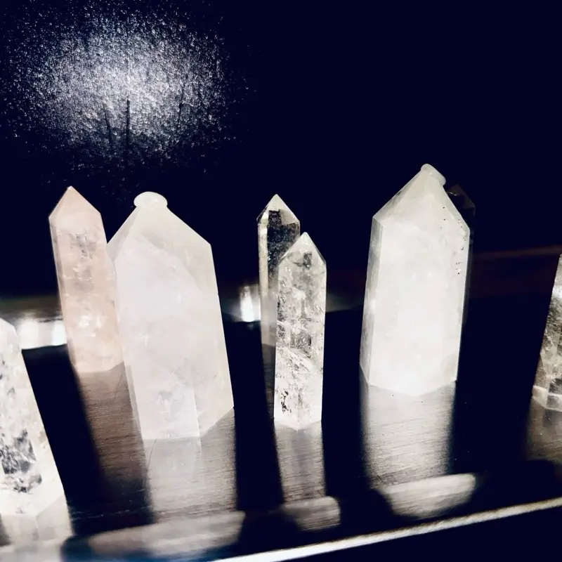 Natural Clear Quartz Wand Pendant Necklace Amulet - Handmade Adjustable Rope Chain, 28 Inch Length, Lightweight & Comfortable, Perfect for Daily Use