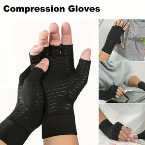 Comfortable Copper Compression Gloves - Fit for Men and Women