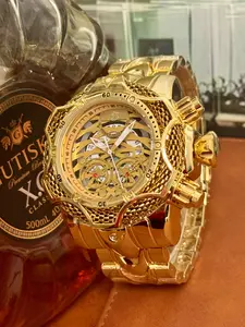 Men's Punk Style Calendar Design Quartz Watch, Fashion Watch for Party, Daily Decor, Trendy All-match & Exquisite Watch for Birthday Gift with Box, Stylish Watch, Fashionable Wristwatch