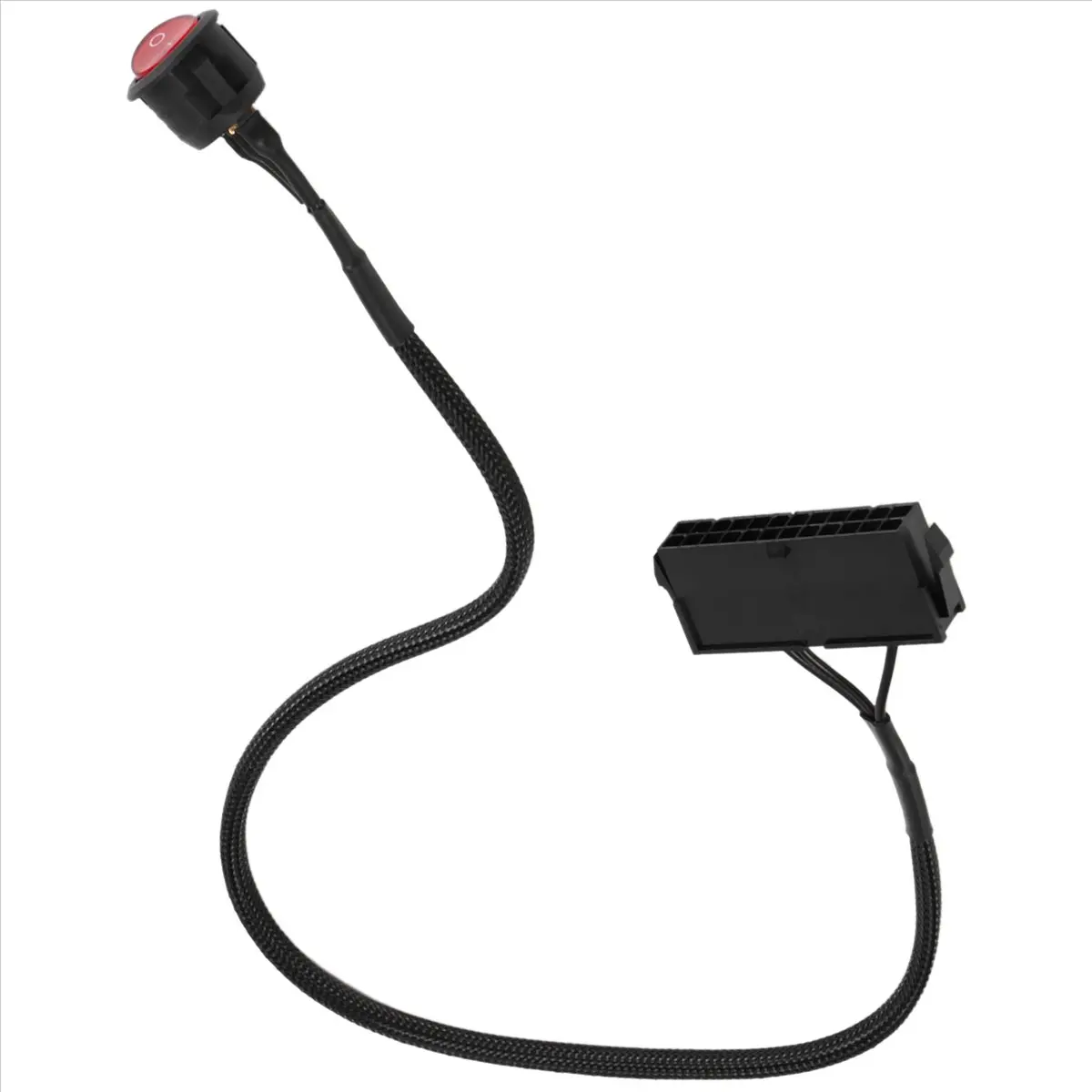 24-Pin Female ATX PSU PC Power Supply Starter Tester Start Up Jumper Ridge Cable with ON/OFF Switch,50cm US