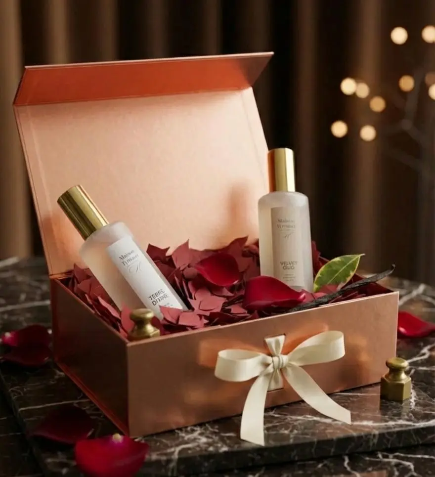 Valentine's Gift Luxury Terre Divine Patchouli-Oud Aroma Set for Couples, Limited Edition Home Fragrance Freshener - 2 Room Sprays