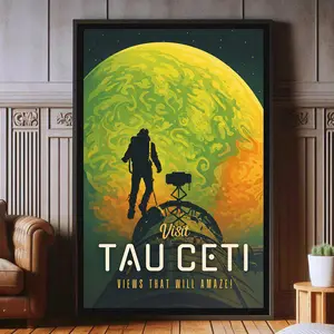 Tau Ceti Poster Space Art, Andy Weir Sci-Fi Print, Rocky Ryland Grace Decor, Project Hail Mary Movie Wall Art Gift for Astronaut Book Lovers