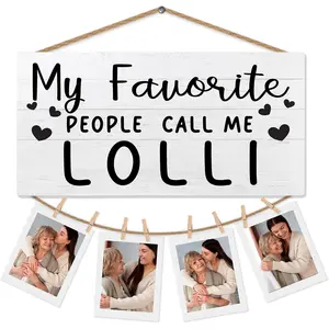 Picture Frame Photo Holder for Wall, Best Grandma Gifts for Christmas Birthday from Grandkids Granddaughters, Grandmother Gifts Photo Hanging Display Picture Board for Wall Decor