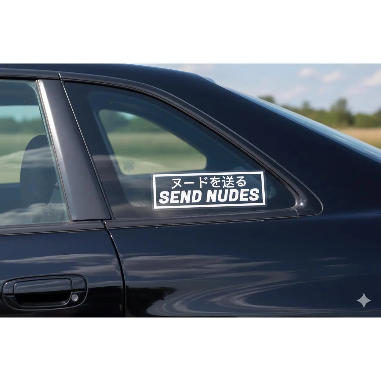 JDM Sticker for Car Window, Send Nudes Decal Japanese lettering