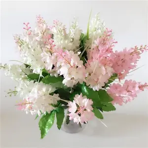 6 5-pronged 5-headed hyacinth flower bouquets, artificial lavender plants, home, dining room, wedding and celebration flower arrangements, realistic fabric home decoration, Artificial Flowers, for Thanksgiving Day display and Mother's Day gifts