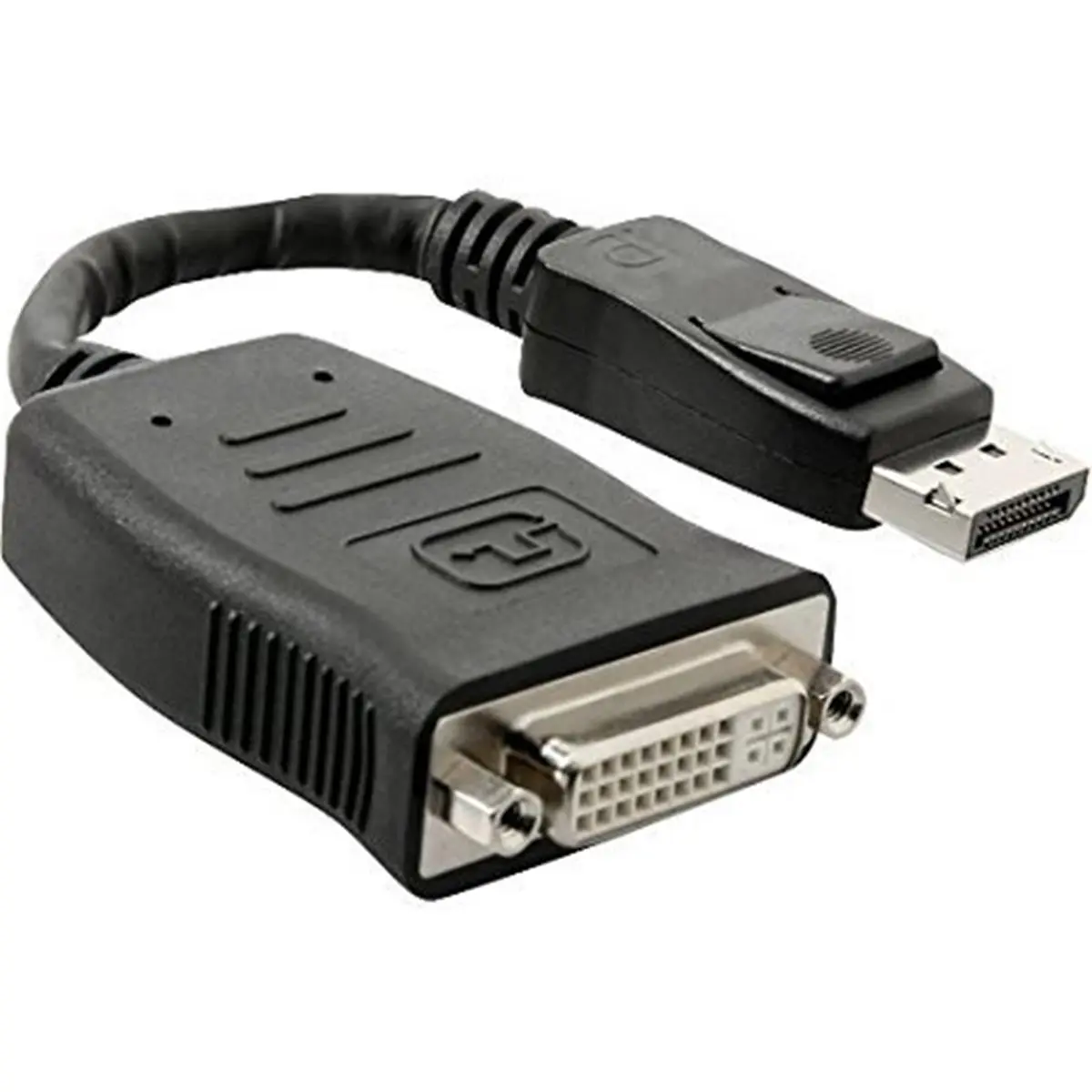 212 MAIN Authentic Reliable DisplayPort-to-DVI Single Link Adapter (M/F, 24+5) - 8 in. Black Video Device Accessory for Monitor, PC, TV