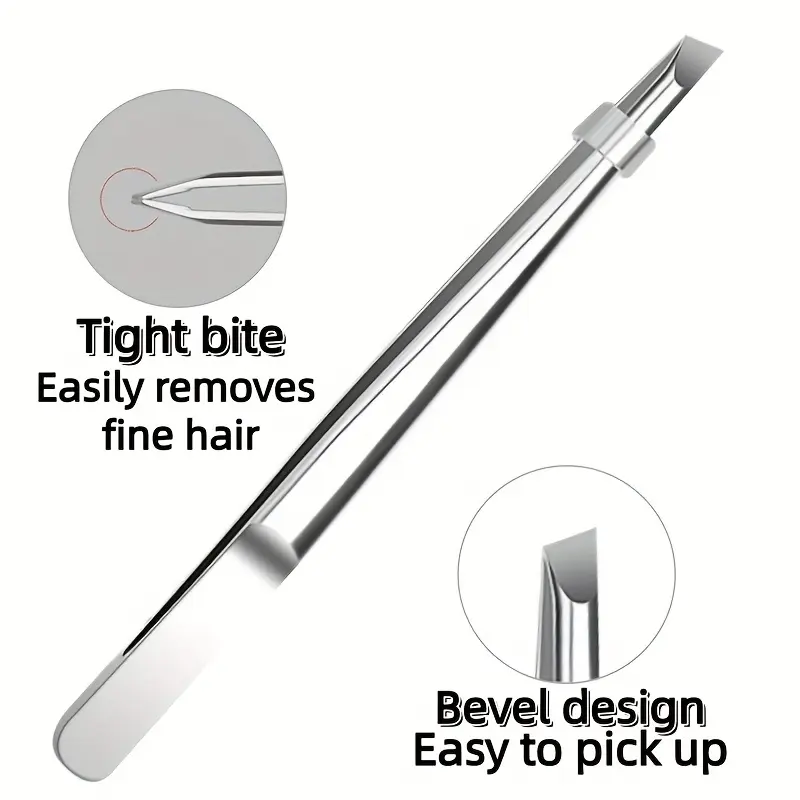 High Quality Stainless Steel Eyebrow Clamp Hair Pulling Forceps Tweezers Special for Beard Pulling Oblique Eyebrow Clip Hair Pulling Clip Beard Clip Facial Care Tool
