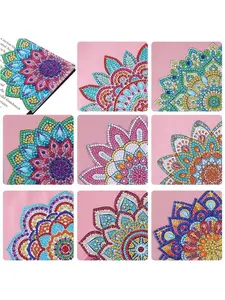 【Christmas Gift】8Pcs Diamond- Art- Painting Corner Bookmarks, Portable 5D DIY Diamond Art Page Bookmarks, Corner Books Marker Clip Book Lovers Gifts For Craft Women Girls Kids Beginner Reading Crafts Kit