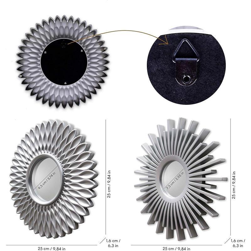 Pack of 3 Round Wall Mirrors for Bedroom Living Room Decor, Minimalist Vintage Chic Circle Mirrors for Home Decor, Housewarming Gift for Women Mom