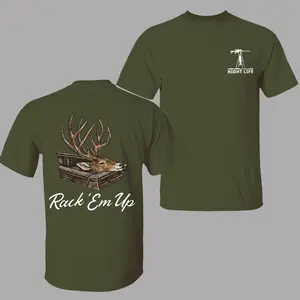 Deer Graphic T-Shirt, Vintage Buck Print Tee, Outdoor Hunting Style Shirt, Casual Mens T-Shirt, Nature Inspired Graphic Tee