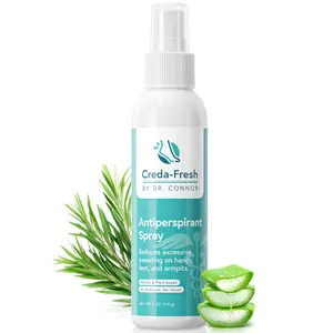 Creda-Fresh Long Lasting Tea Tree and Aloe Vera Foot Spray 113ml - Natural Plant-Based Formula for Hyperhidrosis Relief on Feet Armpits & Body with Lavender Enhanced Formula - Odor Control for Stinky Feet