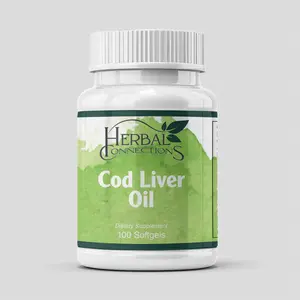 Herbal Connections Cod Liver Oil Softgels with Vitamins A, D3, K2 & Beta-Carotene – 90 mg Omega-3 EPA + DHA for Heart, Brain, Vision & Bone Support, Icelandic Source, Non-GMO, 100 Count