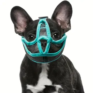 Soft Mesh Dog Muzzle for Small, Medium & Large Dogs - Breathable Bite Guard for Chewing, Grooming & Training - Adjustable Fit for Chihuahua, Poodle, Husky, Labrador Retriever - Durable Polyester Material