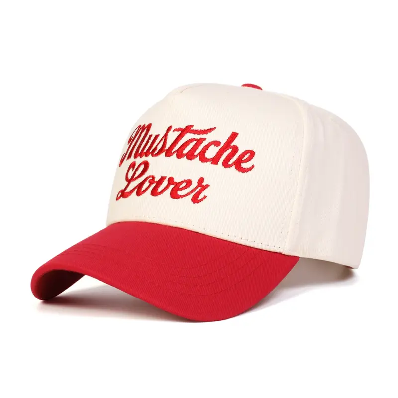Unisex Mustache Lover Fun Five-Sided Baseball Cap, Adjustable Streetwear Hat, Street Fashion Cap, Adjustable Snapback, Embroidered Fitted Cap, Adjustable Strap Sun Protection Hat for Men & Women, Casual Spring & Fall Outdoor Travel