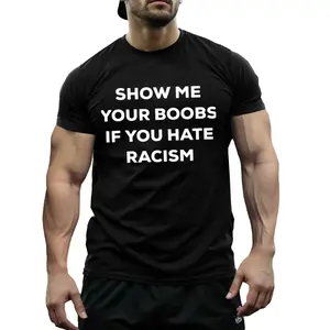 Show Your Voice If You Hate Racism Funny Protest T-Shirt Made in USA for Rally, March, or Everyday Activism