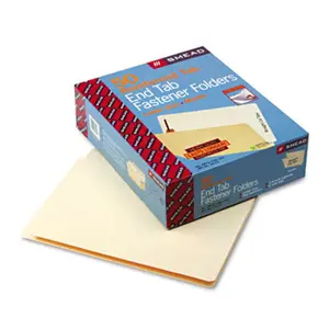 212 MAIN Double Thick Cardstock Manila File Storage Folders, 2 Fasteners, Straight End Built-In Tabs, 11-Point Letter Size, 50/Bx Office Document Organizer Accessories, File Storage Folder