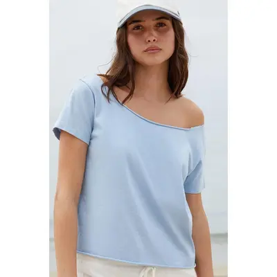 John Galt Light Gray Bonnie Off The Shoulder Top TikTok Shop