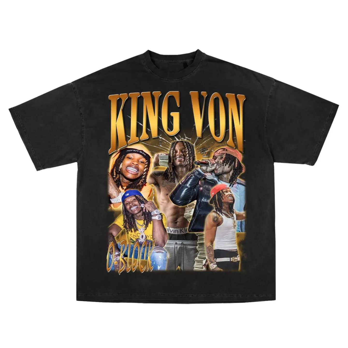 King Von Graphic Drill Rap O-Block Hip Hop T-Shirt – Vintage Trap Rap Fan Tee