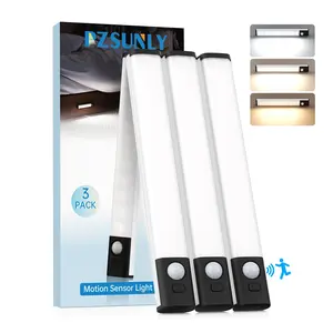 Ultra-Thin Cabinet Under-Cabinet Lighting, Motion Activated Wireless Rechargeable LED Strip Light, Ideal for Kitchen Living Room Bedroom Bathroom