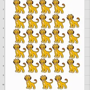 Simba precut edible images
