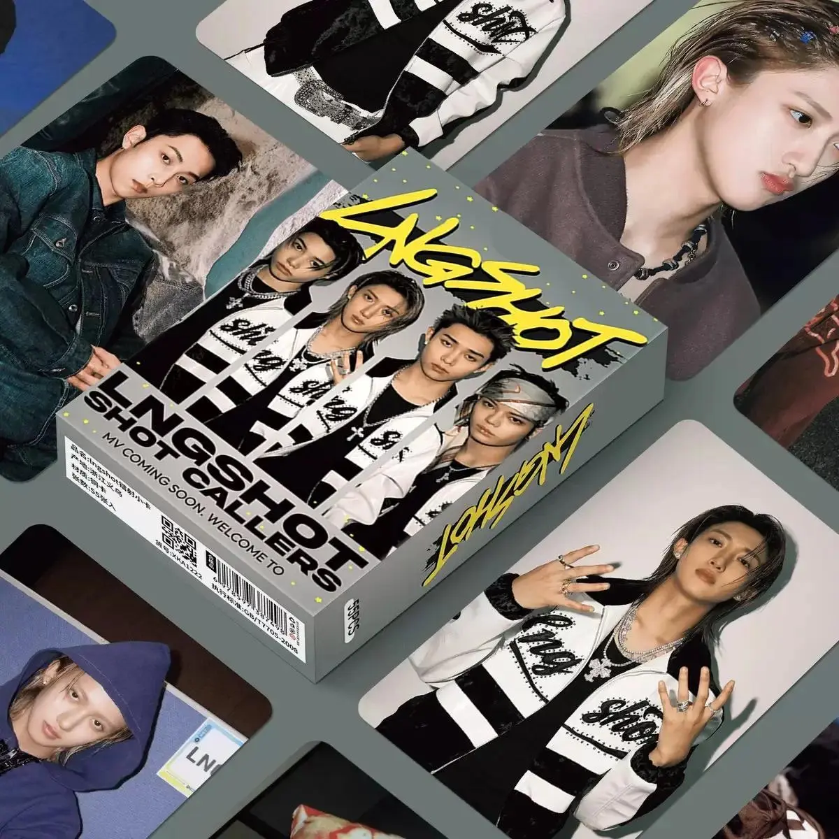 55PCS Kpop Hot Boy Group LNGSHOT HD Lomo Cards OHYUL LOUIS RYUL WOOJIN High Quality Laser Collect Photocard Self Made Small Card