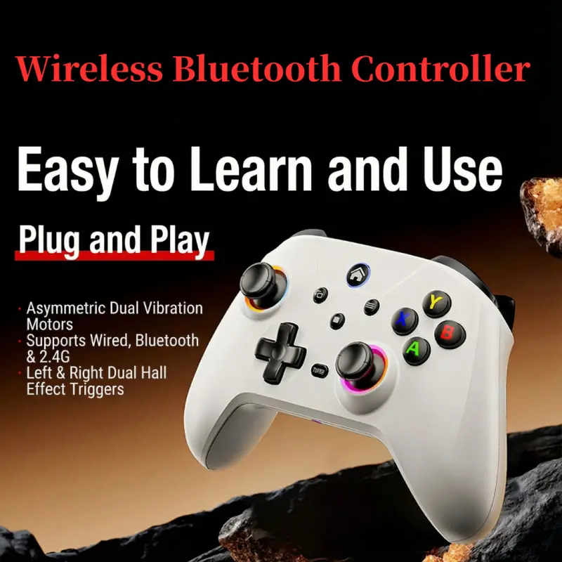 Anti drift calibration guide for Christmas gift wireless game controller Pro, PS5 equipped with LED lights - Anti drift calibration guide for Christmas gift wireless game controller Pro, PS5 equipped with LED lights -