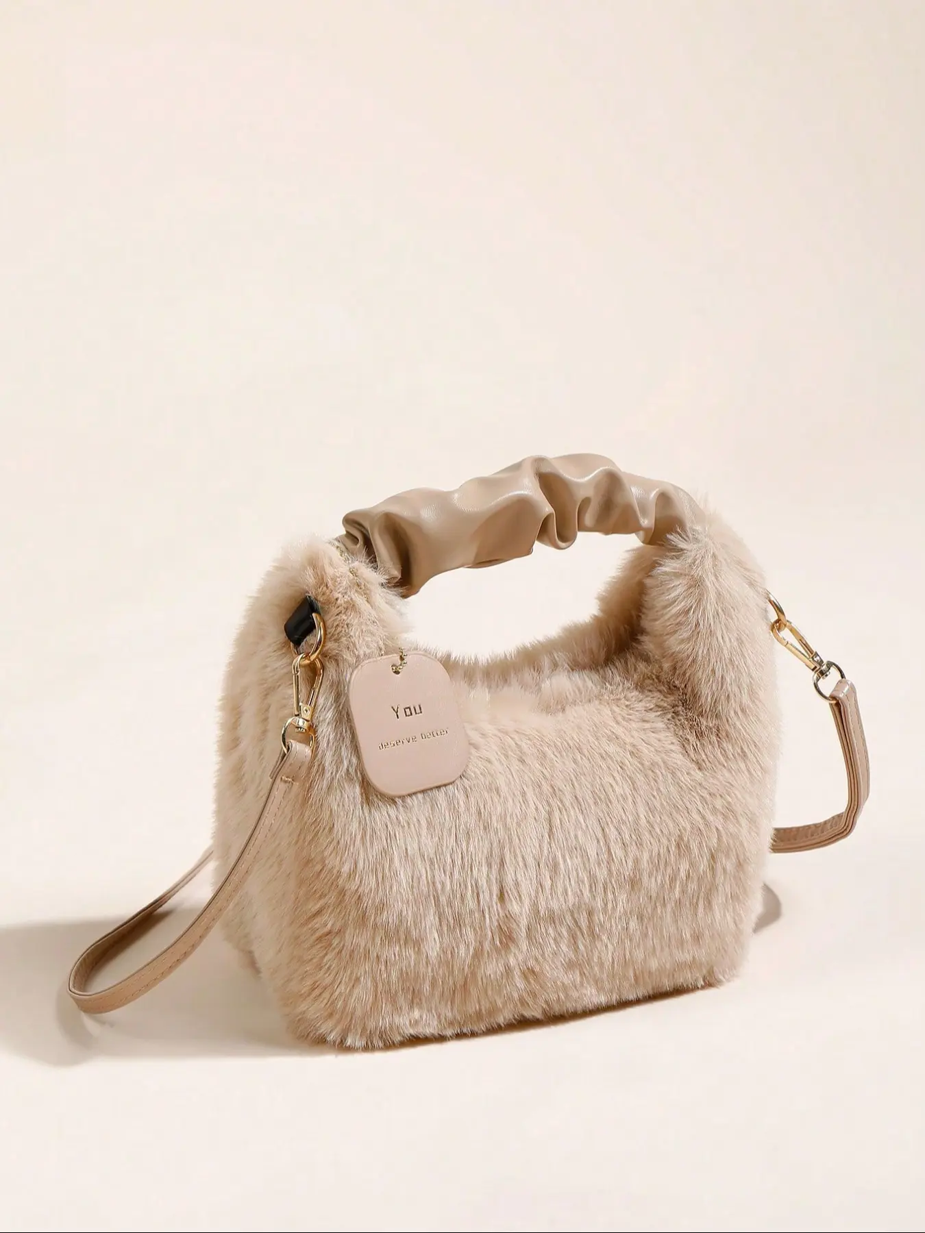 Cute Plush Handbag for Autumn Winter, Casual Versatile Shoulder Crossbody Bag, Lightweight Cloud Design, Perfect for Daily Use, Crossbody Purse, Shoulder Hobo Bag, Cross Body Bags
