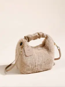 Cute Plush Handbag for Autumn Winter, Casual Versatile Shoulder Crossbody Bag, Lightweight Cloud Design, Perfect for Daily Use, Crossbody Purse, Shoulder Hobo Bag, Cross Body Bags