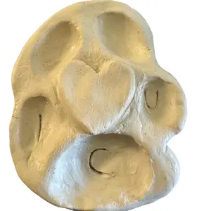 Memorial Paw Print Clay Sculpture - Handcrafted Pet Keepsake for Loved Ones - Perfect for Pet Loss Memorials and Home Decor