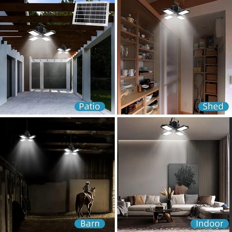 Solar Pendant Lights Indoor Led Outdoor Lighting 4 Mode Lighting Solar Powered Shed Lamp for Garage Garden Motion SensorLight