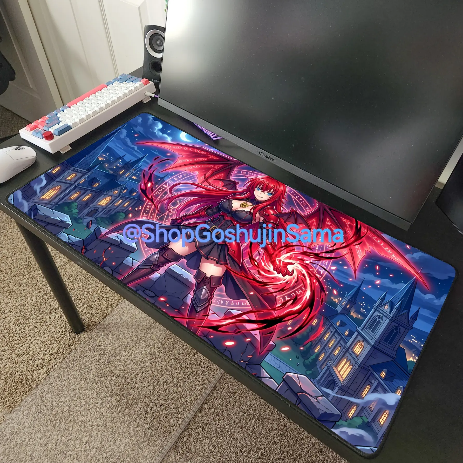 Rias Gremory from High School DxD Anime Desk Mat Mousepad 32" x 16"