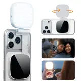 Weilisi Magnetic Cellphone Ring Light, iPhone MagSafe Compatible (Including iPhone 18 Pro Max), 5 Adjustable Modes, CRI97+ Rechargeable LED with Mirror, Metal Ring, Influencers' Vlogging Equipment with Batteries for Selfies, Makeup