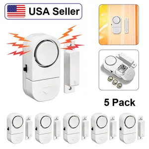 Fuers 5 Pcs Wireless Magnetic Sensor Door Window Detect Entry Alarm Security Burglar Home Security Sensor Wireless High Voice 90db Loudly