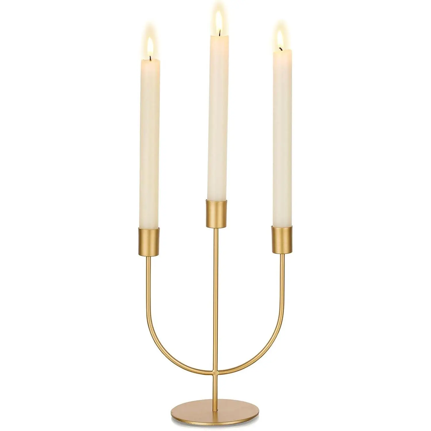 Candlestick Candle Holders - Candlesticks Candelabra Centerpiece for Tables 3-stem Taper Candle Holder Metal Candleholders for Christmas Wedding Fireplace Mantle Decorations