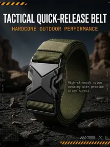 2026 New Unisex Quick Release Tactical Belt, Lightweight Soft Nylon Webbing, Ideal for Outdoor Sports and Survival Baseball Belts
