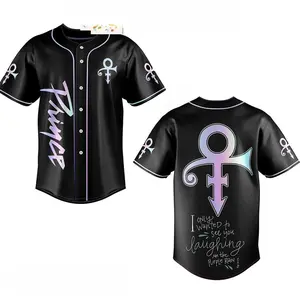 Prince See You Laughing In The Purple Rain Personalized Baseball Jersey