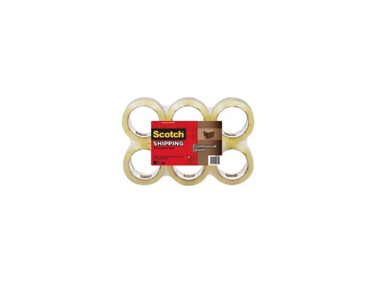 3M 91764 Scotch Commercial Grade Packaging Tape (Pack of 6) 3M 91764 Scotch Commercial Grade Packaging Tape (Pack of 6)