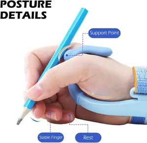 Pencil Grip Corrector for Kids Handwriting - Adjustable Anti-Hook Wrist Correctors for Children Students  Holding Trainer Toddler Finger Grips for Pencils  Posture Training Gripper  marker  cap  holder  Metal Multitool  with Screwdriver