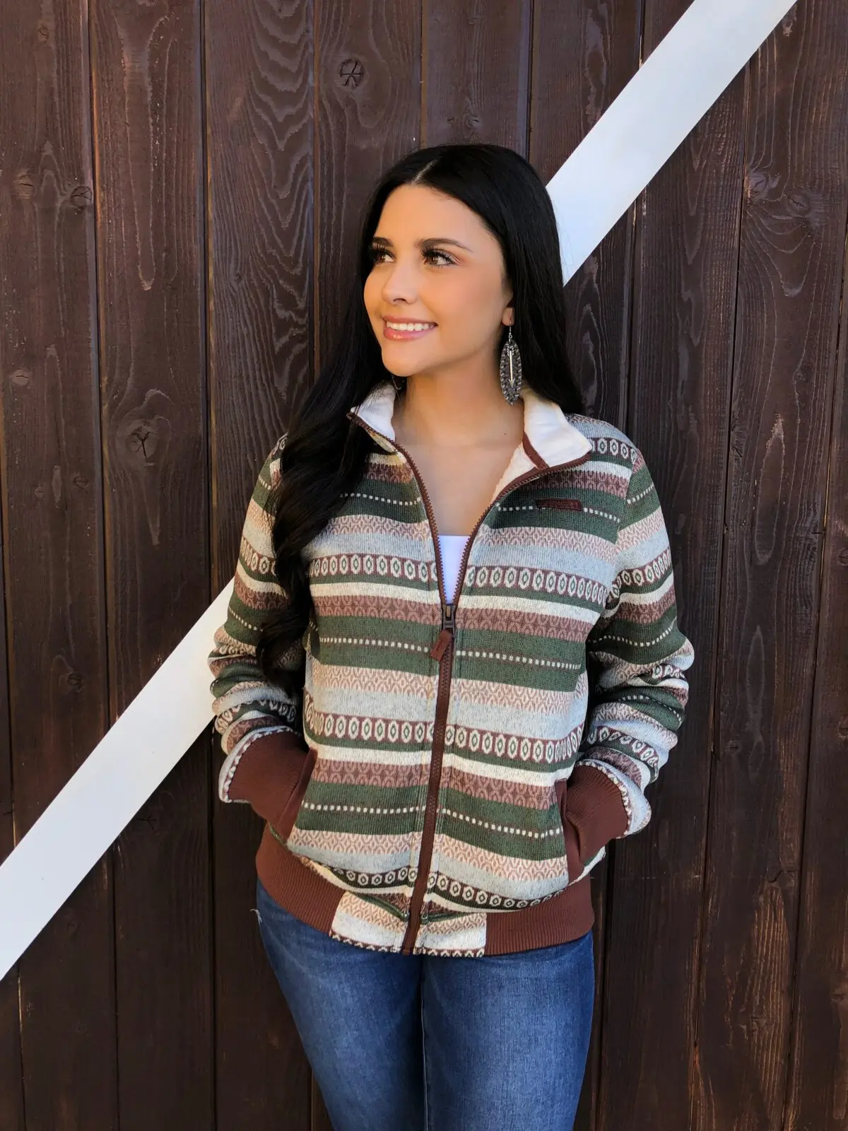 CINCH WOMEN’S SWEATER KNIT JACKET – MULTI