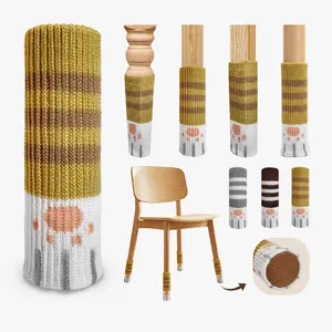 8/16/24 Pcs Knit Chair Leg Floor Protectors, Anti-Scratch Furniture Leg Protectors for Hardwood Floors, High Stretch Fits Round and Square Legs DealsForYouDays