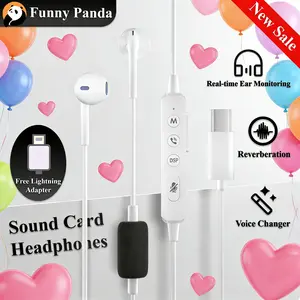 Sound Card Karaoke Headset with In-ear Monitoring | Voice Changer | Reverberation | Built-in Sound Card | Top Sound Quality | Karaoke Microphone | YourPortable Karaoke Headphones