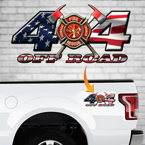 4X4 Vynil Truck Decal Firefighter Edition