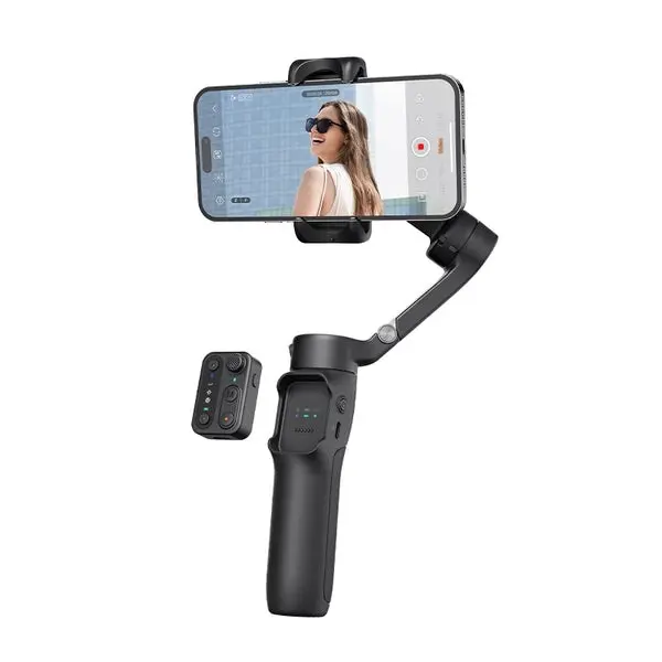 hohem iSteady X3 SE Gimbal Stabilizer for iPhone, Smartphone Foldable Gimbal with Detachable Remote Control, Portable Foldable 3-Axis Phone Gimbal for Android & iPhone 16 15 Pro Max, Ideal for Travel Vlogging