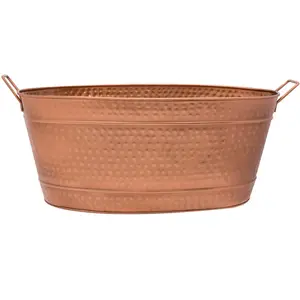 Hammered Copper-Plated Tub