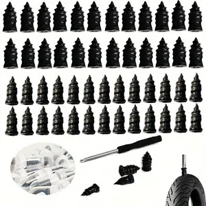 Car Tire Repair Tool Kit, 1 Set Vacuum Tire Repair Kit, Tire Repair Tool for Electric Car Motorcycle, Professional Car Tire Repair Kit, Tyre Sealant Nail, Tire Patch Repair Kit