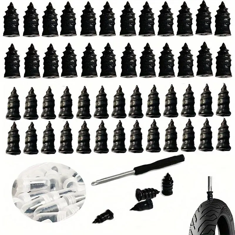 Car Tire Repair Tool Kit, 1 Set Vacuum Tire Repair Kit, Automotive Maintenance Tools, Tire Repair Tool for Electric Car Motorcycle, Professional Car Tire Repair Kit, Tyre Sealant Nail, Tire Patch Repair Kit