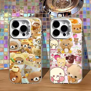 K-Korilakkuma R-Rilakkuma Phone Case For iPhone 16,15,14,13,12,11,Pro,XS,Max,Plus,Mini,SE4,E White Matte Shockproof Cover