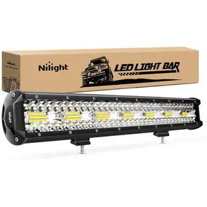 Nilight 20-Inch 420W Triple Row Flood Spot Combo LED Light Bar - 420W Power, Aluminum Alloy, Bright Lighting, Mounting Bracket for Off-Road Driving, 42000LM Vehicle Accessories for Trucks, Boats