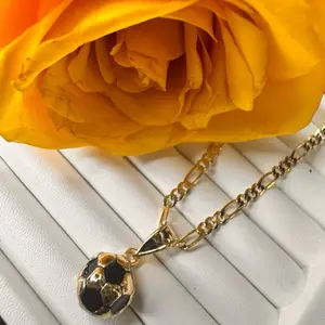 Soccer Ball Pendant Gold Plated Chain for Boys Elegant Sports Jewelry Perfect for Soccer Fans Gold Plated Soccer Ball Pendant