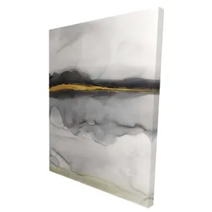 Begin Home Decor 2080-4836-AB74 36 x 48 in. Gold Stripe Abstract - Shapes Gold Canvas for Home Decor